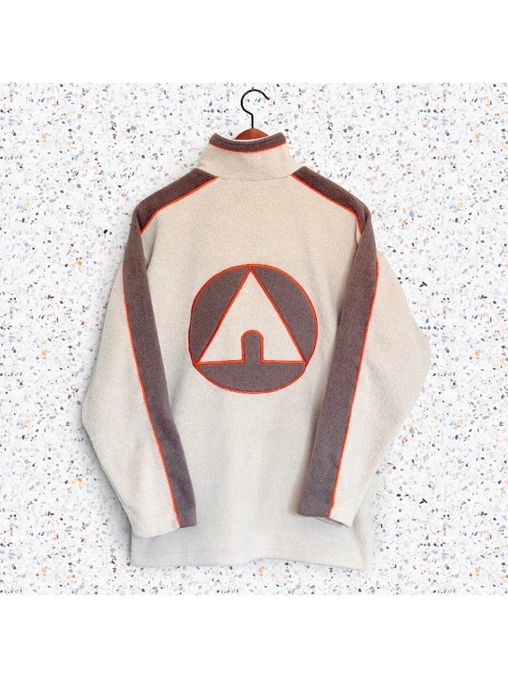 VTG 90s Airwalk 1/4 Zip Sherpa Fleece Skate Streetwear Big Logo Jacket Sz S